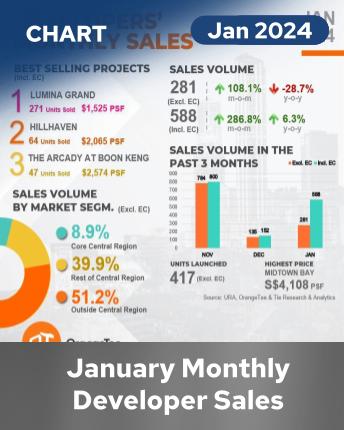 Monthly Developers Sales Jan 2024 Infographics